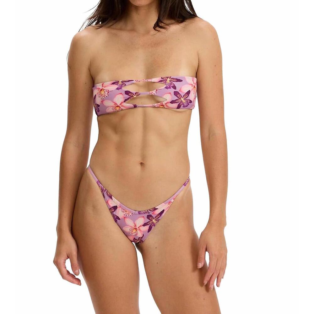 NEW BENOA india strapless bikini top in bloom